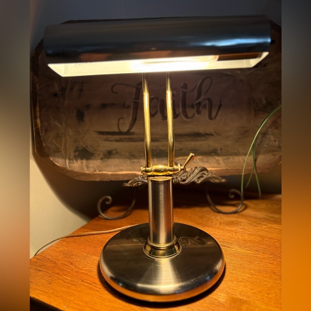 Vintage Brass Adjustable Desk Lamp